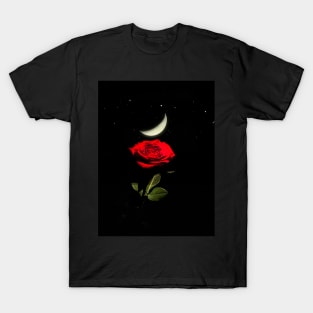 Rose and a Moon T-Shirt